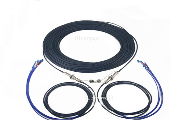 Waterproof CPRI Fiber Patch Cables ODC 4 Cores Socket / Plug To LC TPU Tactical Armored