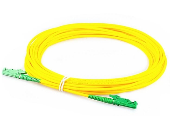 Yellow 3.0mm Fiber Optic Cables Singlemode Multimode E2000 SC APC UPC Connector
